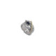 Silver, gold, sapphire and brilliant ring