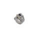 Silver, gold, sapphire and brilliant ring
