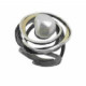 Anillo de plata, oro y perla