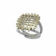 Anillo de plata, oro y brillante