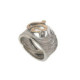 Silver, gold and brilliant ring