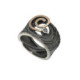 Anell de plata, or i brillant