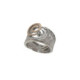 Silver, gold and brilliant ring