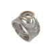 Silver, gold and brilliant ring