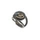 Anillo de plata, oro y brillante