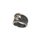 Anillo de plata, oro y brillante