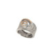 Silver, gold and brilliant ring
