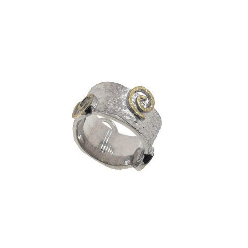 Anell de plata i or