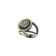 Anillo de plata, oro y drusa