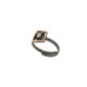 Anillo de plata, oro y DIAMANT  LAB