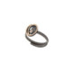 Anillo de plata, oro y brillante