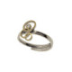 Anillo de plata, oro y brillante