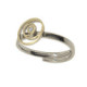 Anillo de plata, oro y brillante