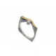 Anell de plata, or i brillant
