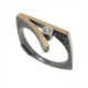 Silver, gold and brilliant ring