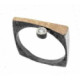 Anell fabricat en plata, or i brillant