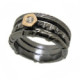 Anell de plata, or de 18k i brillant