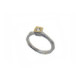 Anillo de plata, oro y brillante