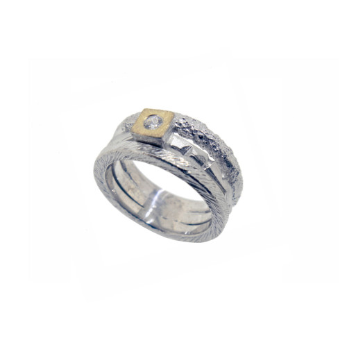 Anell de plata, or i DIAMANT LAB