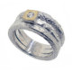Anell de plata, or i brillant