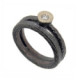 Anillo de plata, oro y brillante