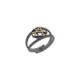 Silver and gold ring