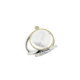 Silver, gold, cultured and shiny pearl ring