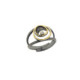 Anell de plata, or i brillant