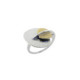 Silver and gold ring
