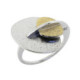 Silver and gold ring