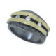Anillo de plata, oro y brillantes