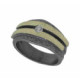 Anillo de plata, oro y brillante