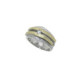 Silver, gold and brilliant ring