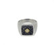 Silver, gold and brilliant ring