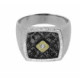 Silver, gold and brilliant ring