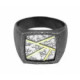 Silver and gold ring