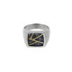 Silver and gold ring