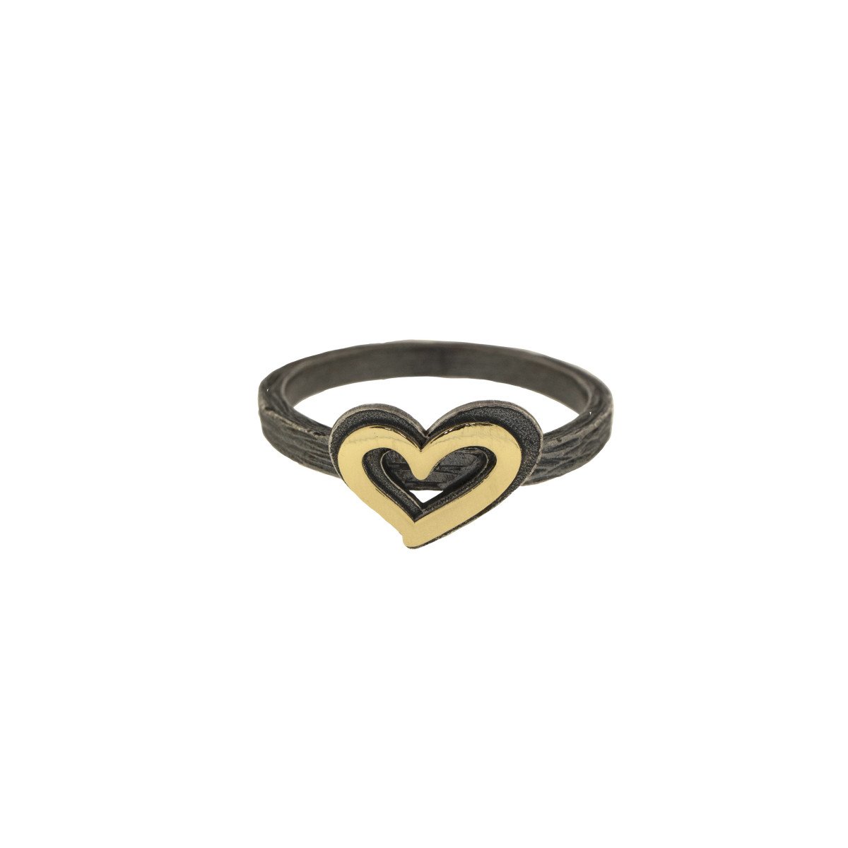 Anillo de plata y oro