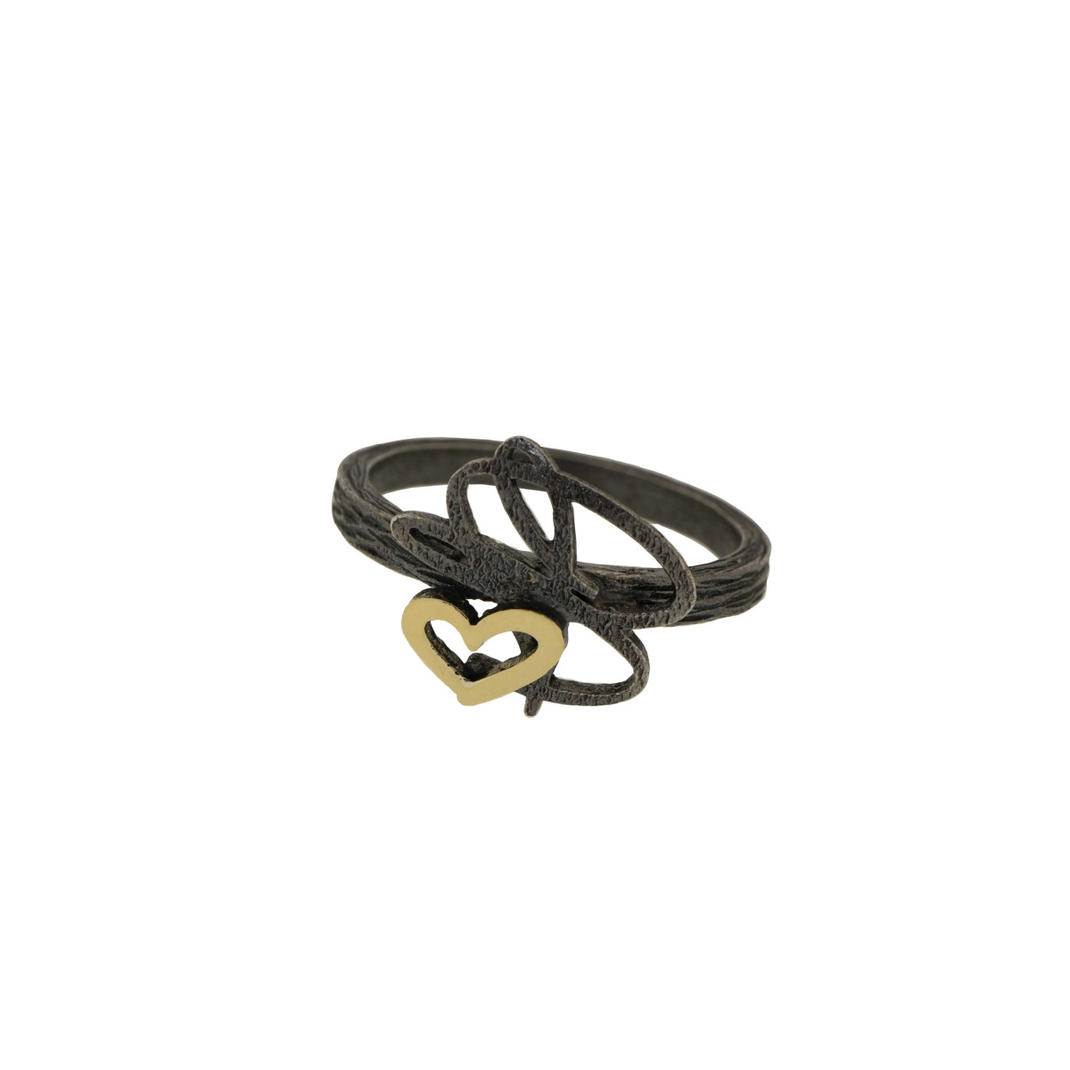 Anillo de plata y oro