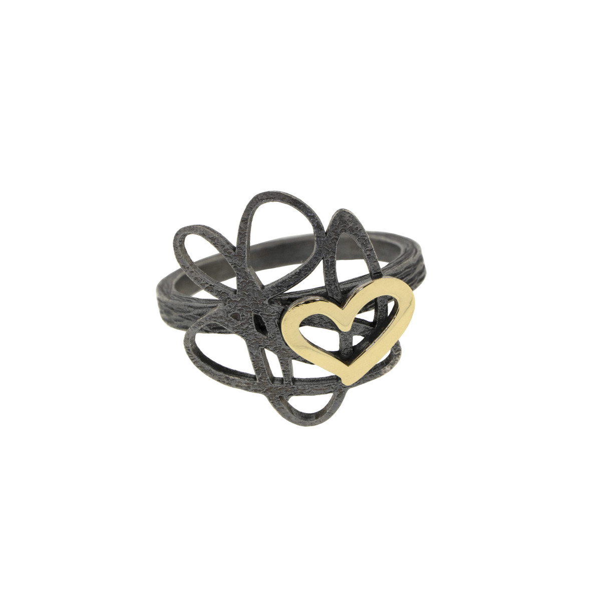 Anillo de plata y oro
