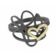 Silver and gold ring