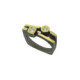Silver, gold and brilliant ring
