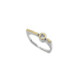 Anell de plata, or i brillant