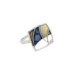 Anillo de plata y oro, esmaltado