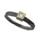 Anillo de plata, oro y brillante