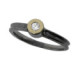 Anillo de plata, oro y brillante