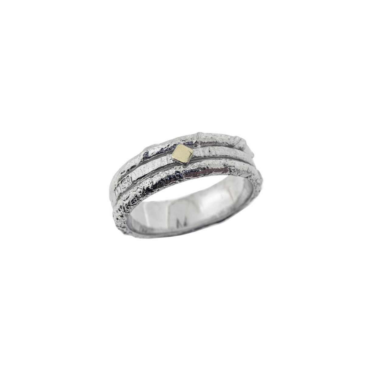 Anillo de plata y oro
