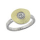 Anillo de plata, or i brillant