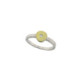 Anillo de plata, oro y brillante
