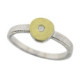 Anillo de plata, oro y brillante